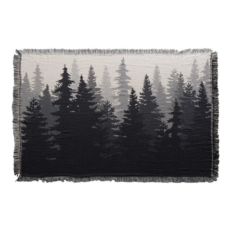 Tree 2 Layer Woven Throw Blanket