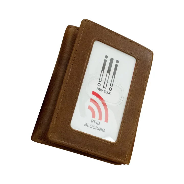 Men's Trifold RFID Wallet With Back ID - Image 9