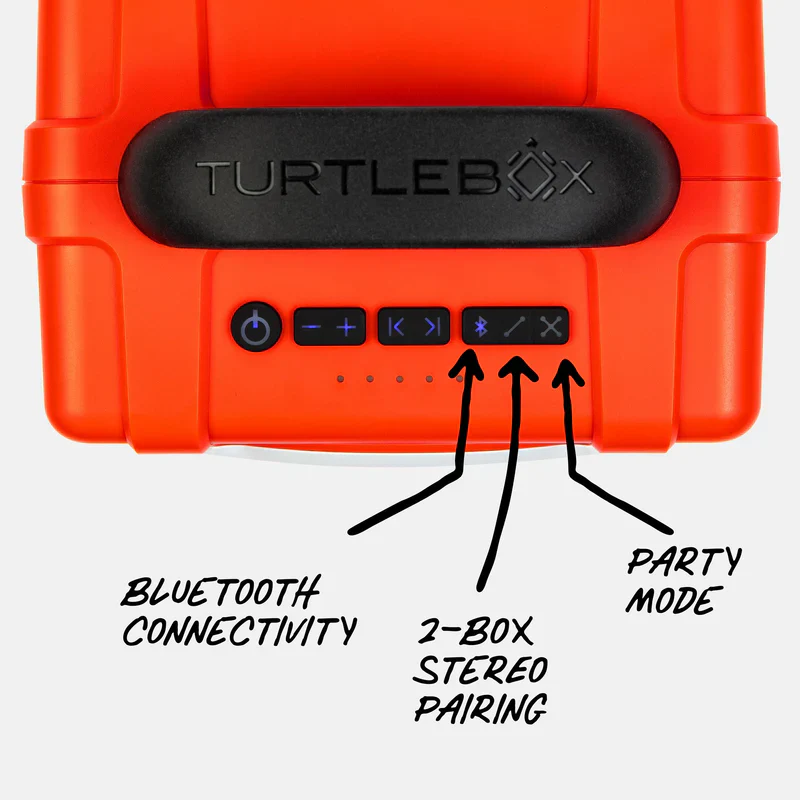 Turtlebox Cub Portable Speaker | Orange - Image 4