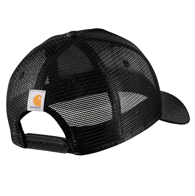 Twill Mesh Back Patch Cap | Black - Image 2