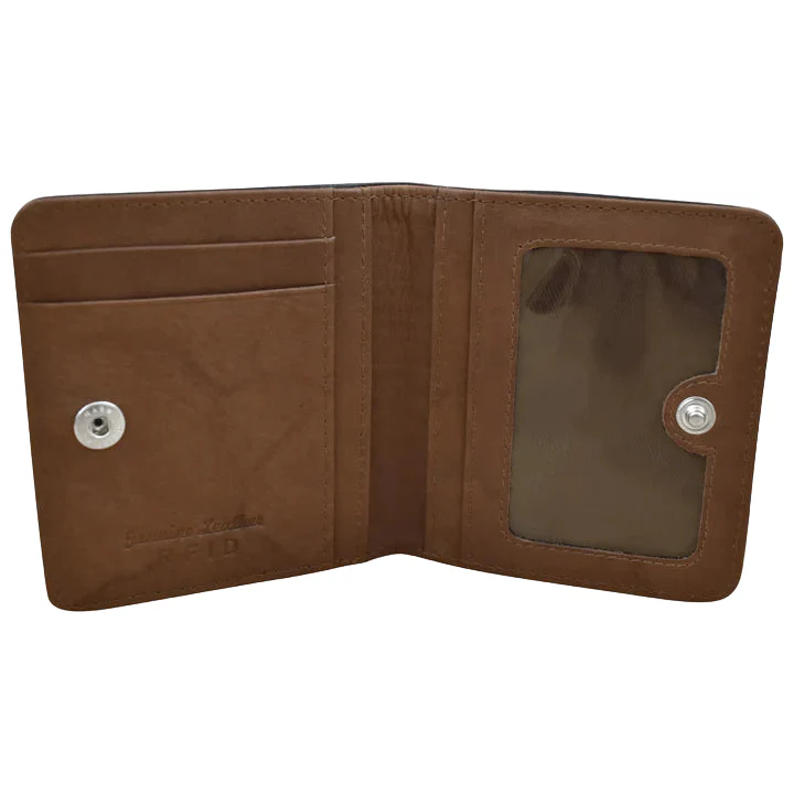 Two Tone Mini Bifold Wallet | Black/Toffee - Image 2