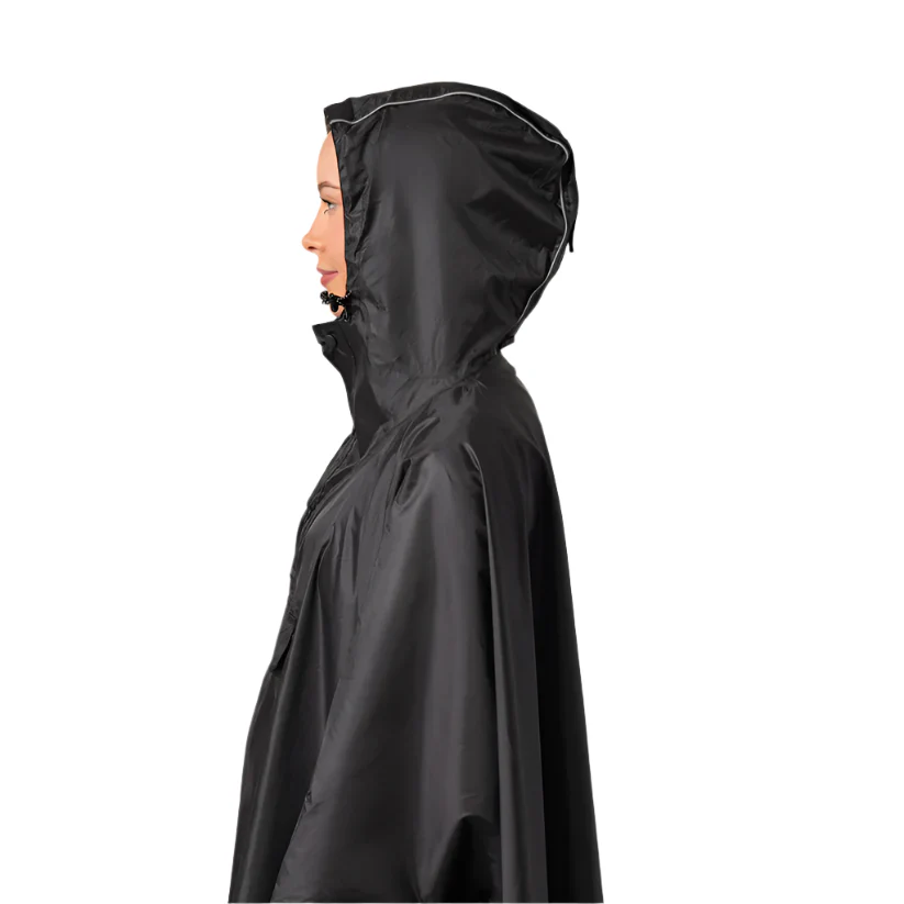 Unisex Packable Poncho | Black - Image 3