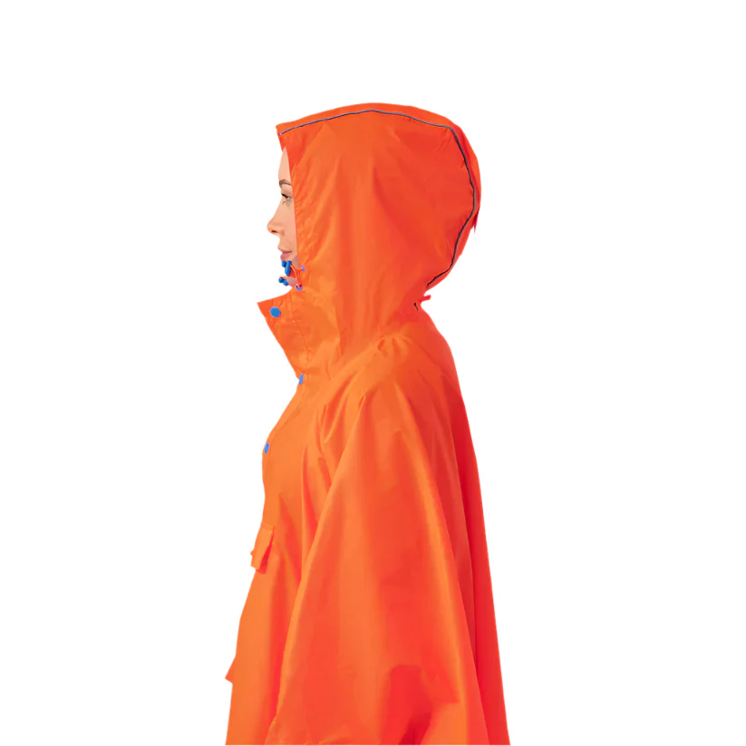 Unisex Packable Poncho | Neon Orange - Image 3