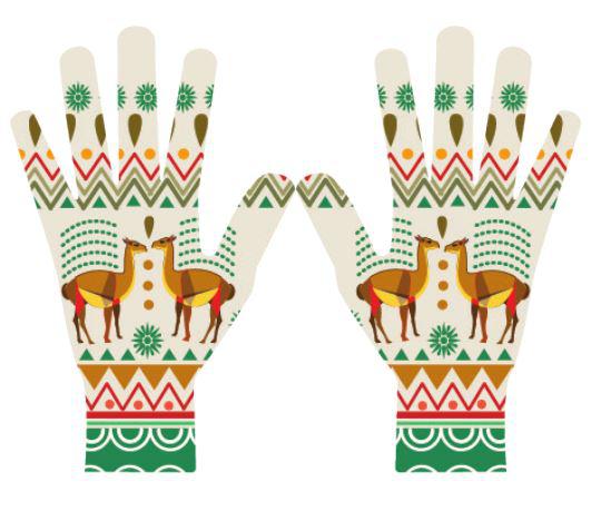 Al Sur Printed Wool Gloves with Touch Screen Compatibility - Image 5