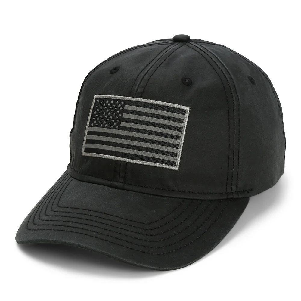 Waxed Cloth American Flag Dad Cap - Image 2
