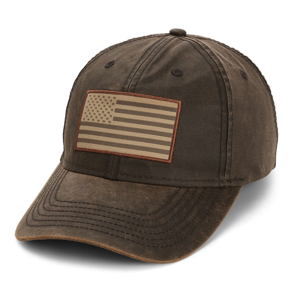Waxed Cloth American Flag Dad Cap - Image 7