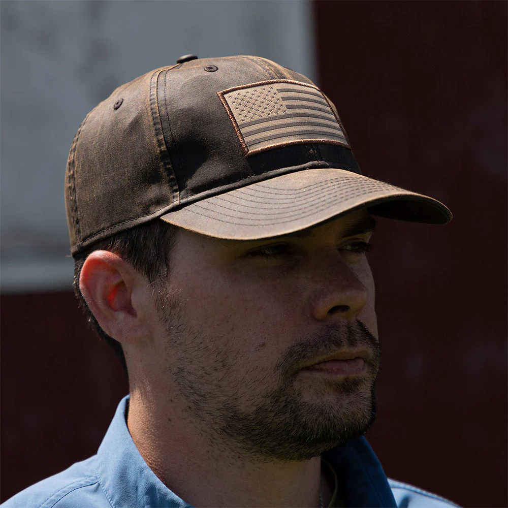 Waxed Cloth American Flag Dad Cap - Image 9
