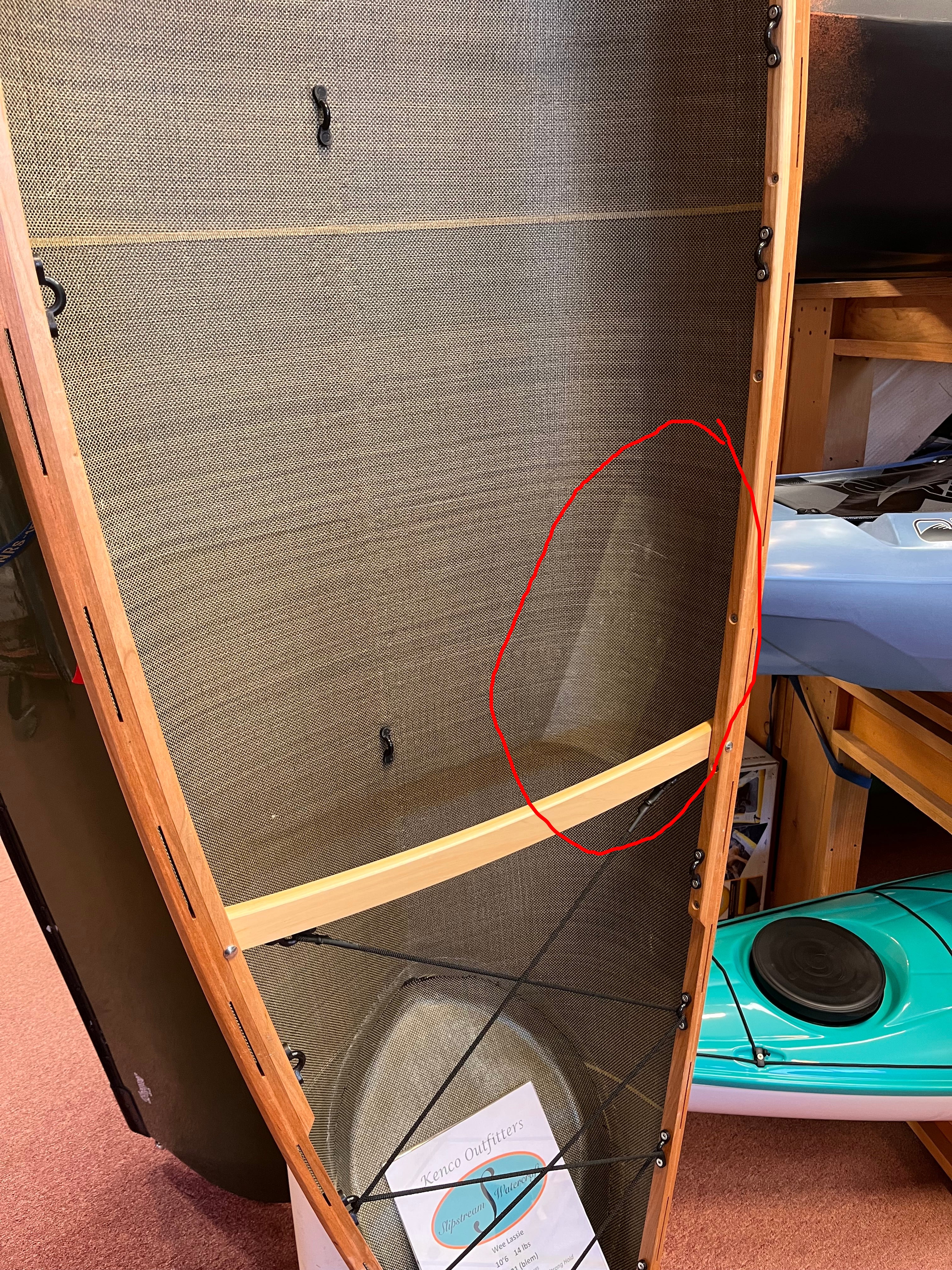 Slipstream Wee Lassie 10'6" Kevlar-Carbon Hybrid Hand Laminated Canoe with Stronghold Gunwales - Slight Blemish - Image 2