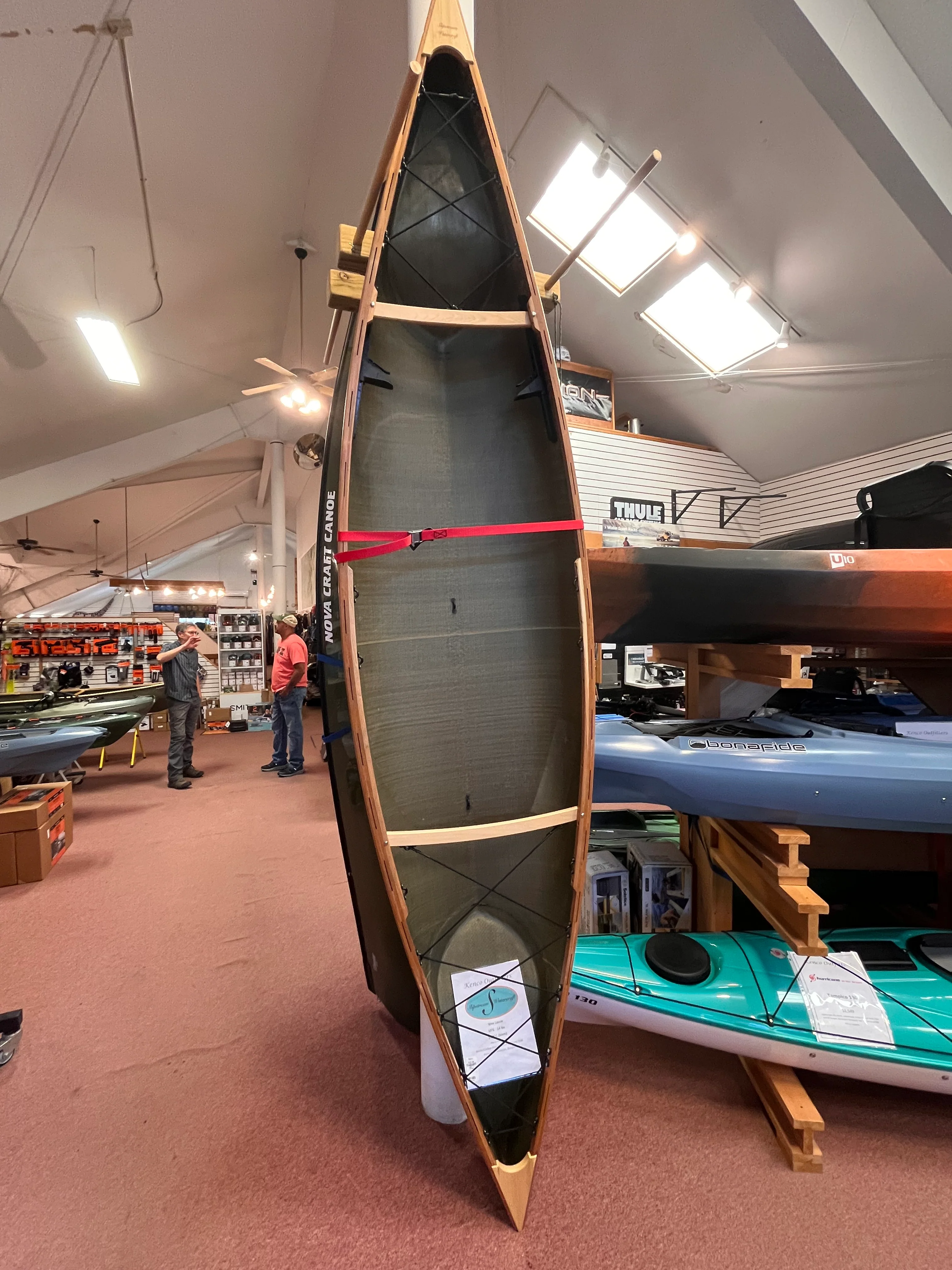Slipstream Wee Lassie 10'6" Kevlar-Carbon Hybrid Hand Laminated Canoe with Stronghold Gunwales - Slight Blemish - Image 4