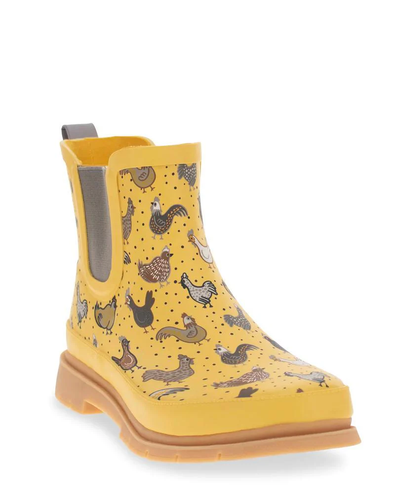 Women's Hen Frenzy Chelsea Rainboots | Yellow - Image 2