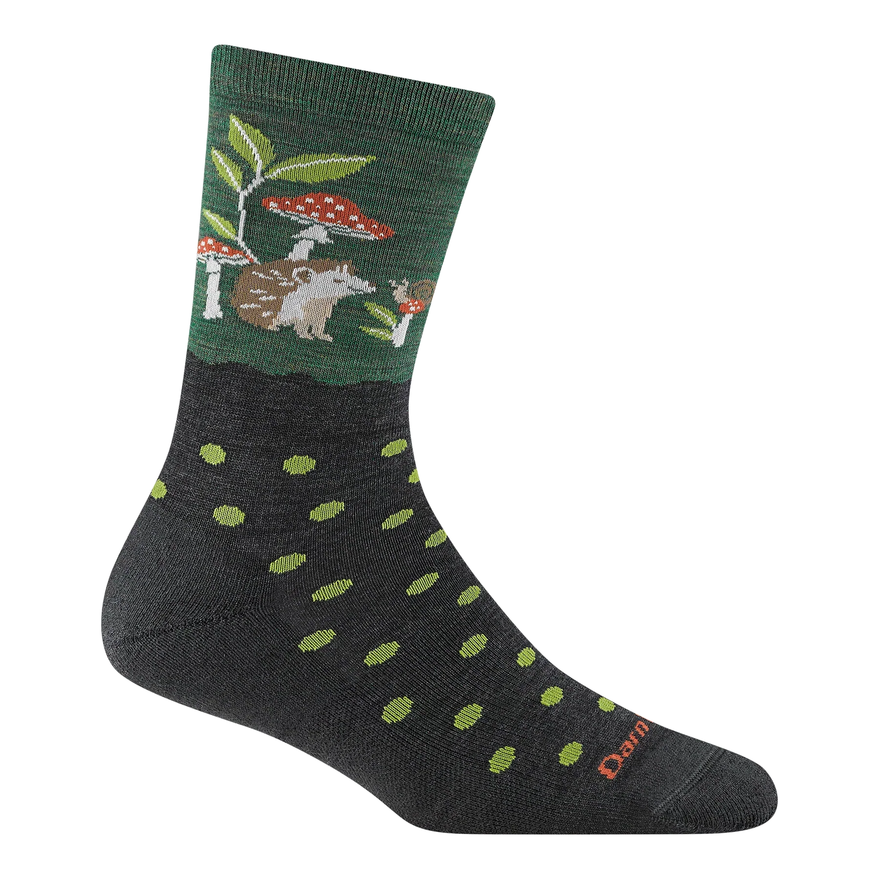 Women's Wild Life Crew Lightweight Lifestyle Socks | Hedgehog Moss - Image 2