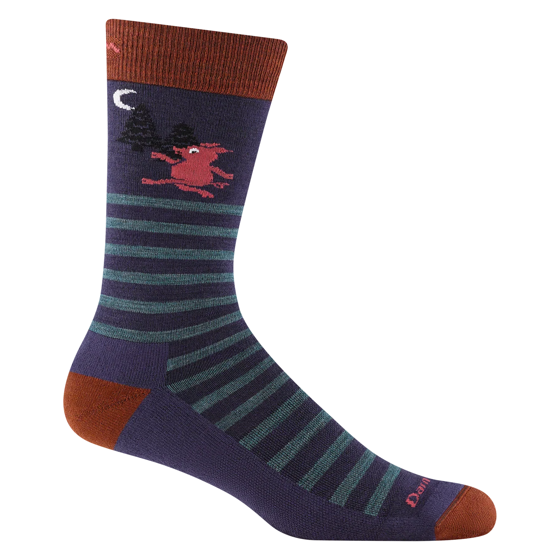 Men's Wild Life Crew Lightweight Lifestyle Socks | Blackberry