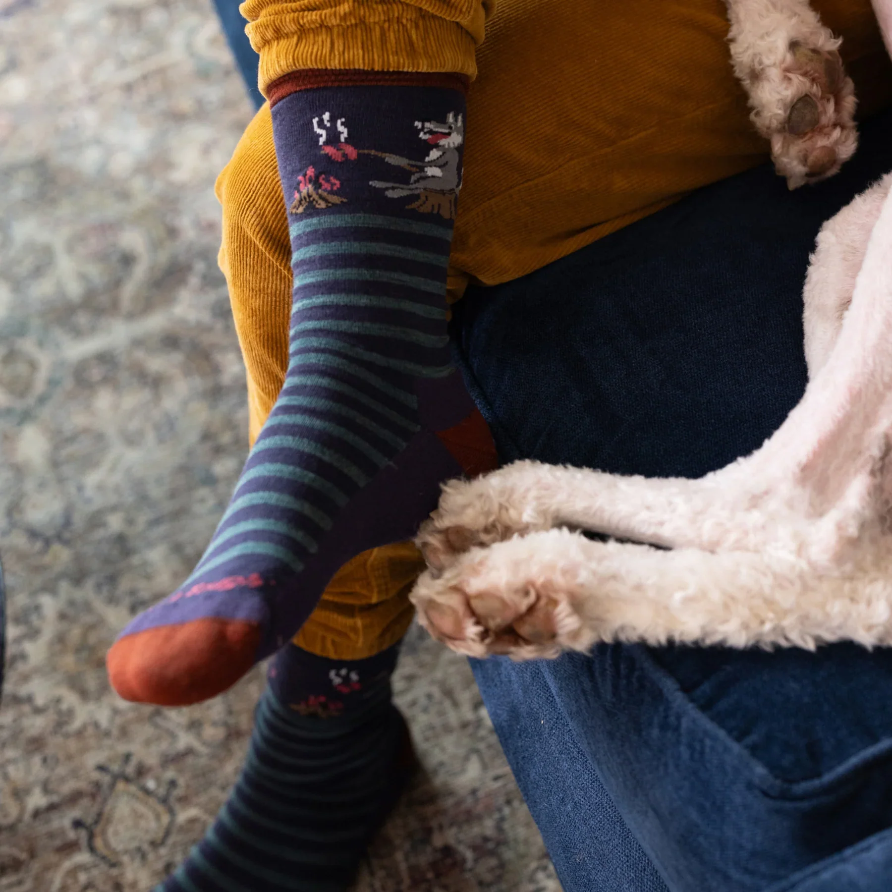 Men's Wild Life Crew Lightweight Lifestyle Socks | Blackberry - Image 2