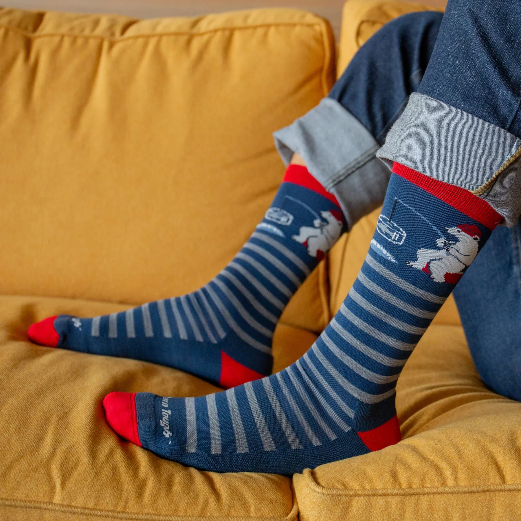 Men's Wild Life Crew Lightweight Lifestyle Socks | Polar Bear Lake - Image 5