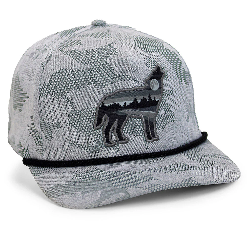 Wolf Howl Cloud Texture 5-Panel Rope Cap - Image 2