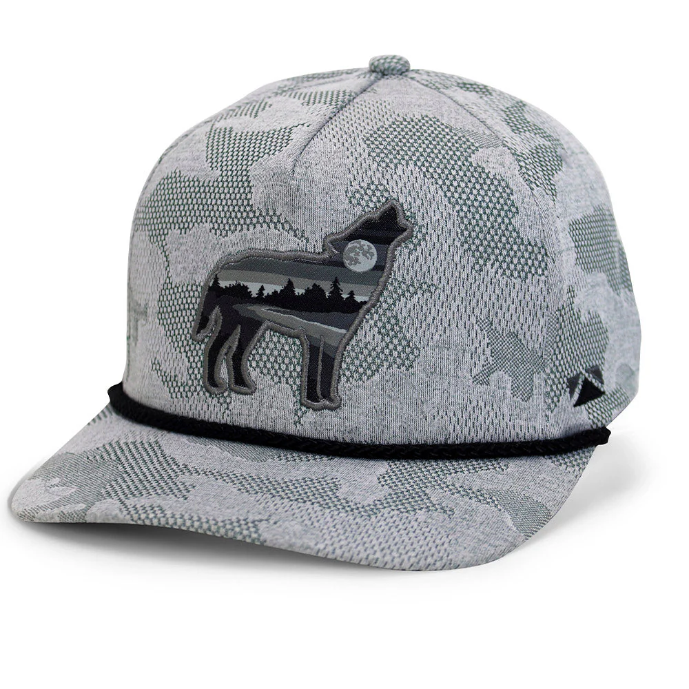 Wolf Howl Cloud Texture 5-Panel Rope Cap - Image 5