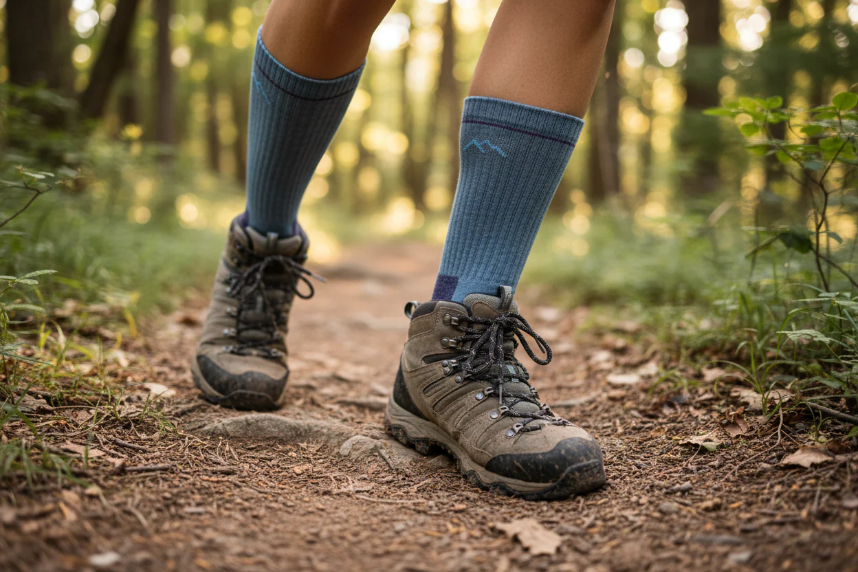 Women's Hiker Micro Crew Cushion Socks | Lt Denim - Image 2