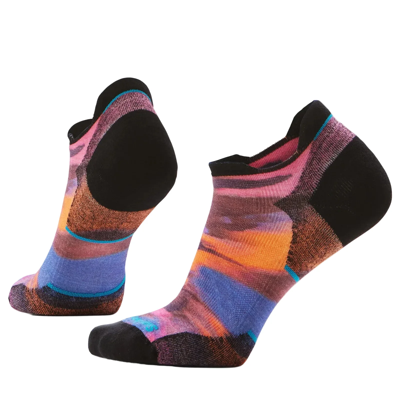 Women's Run Brushed Print Low Ankle Socks | Garden Pink