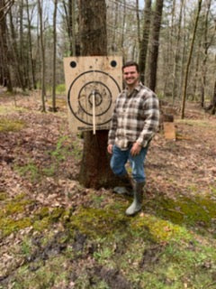 Wooden Axe Throwing Target with Bottle Opener - Image 3