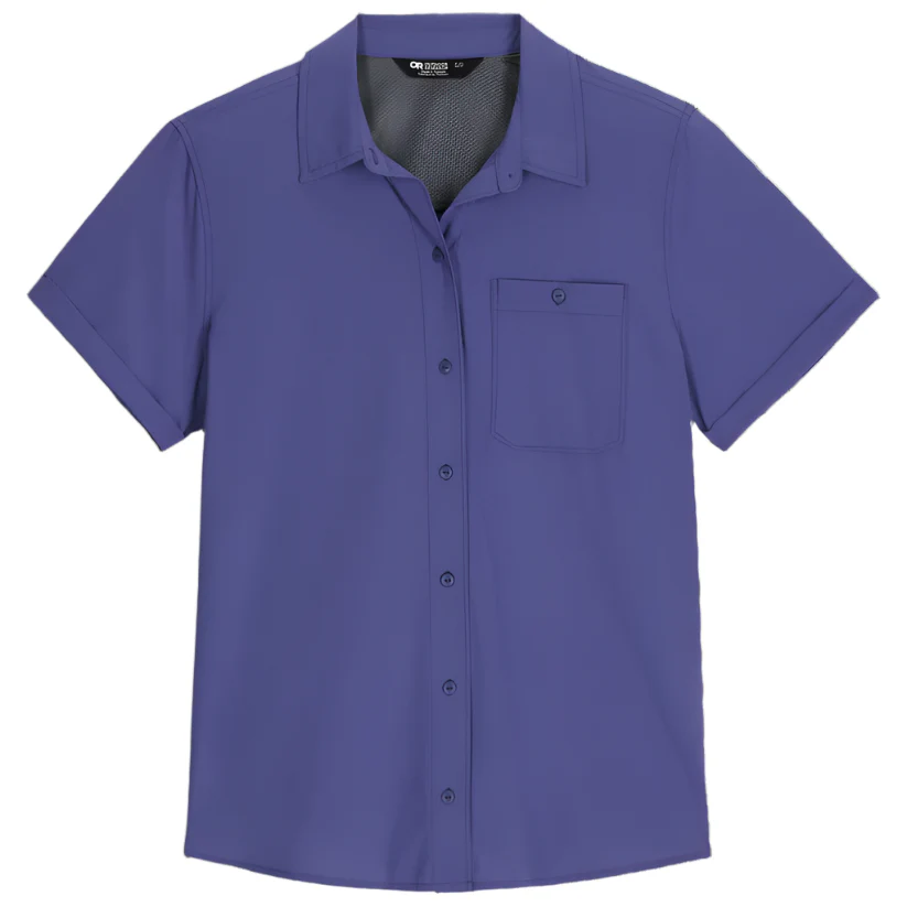 Women's Astroman Short Sleeve Button Sun Shirt | Galactic - Image 5
