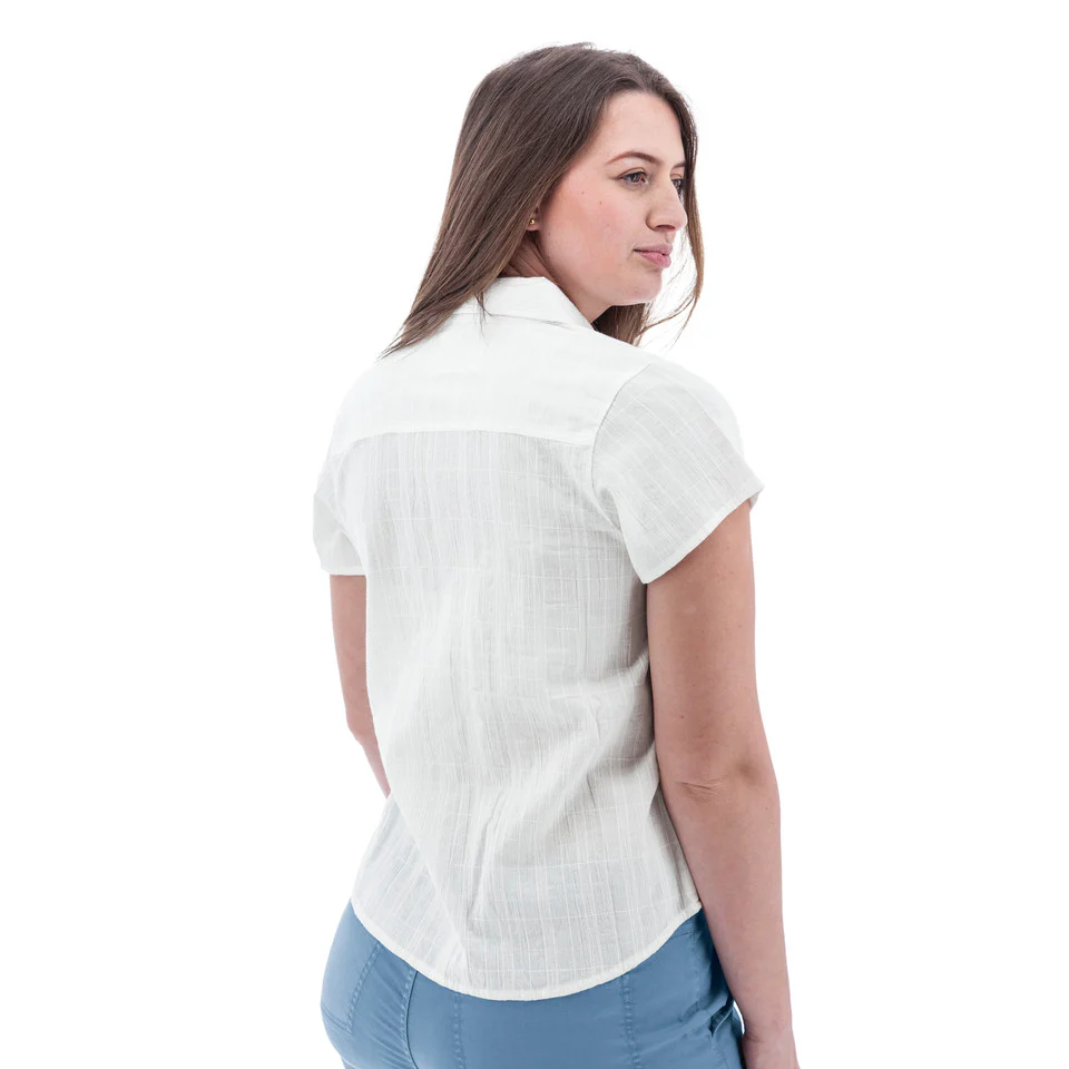 Women's Aubrey Organic Camp Shirt | White - Image 2