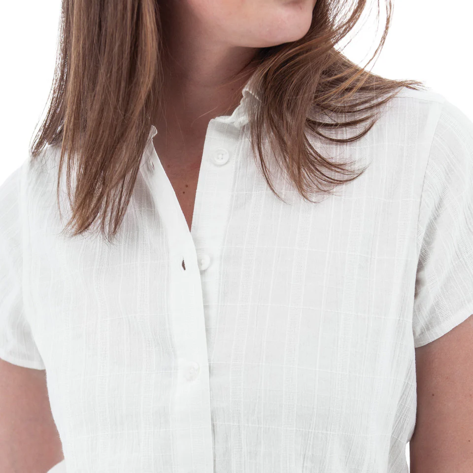 Women's Aubrey Organic Camp Shirt | White - Image 3