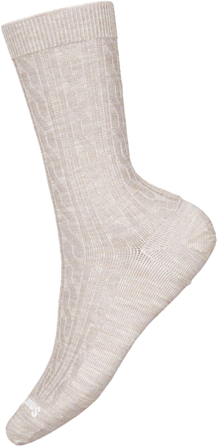 Women's Cable Crew Socks | Moon Beam