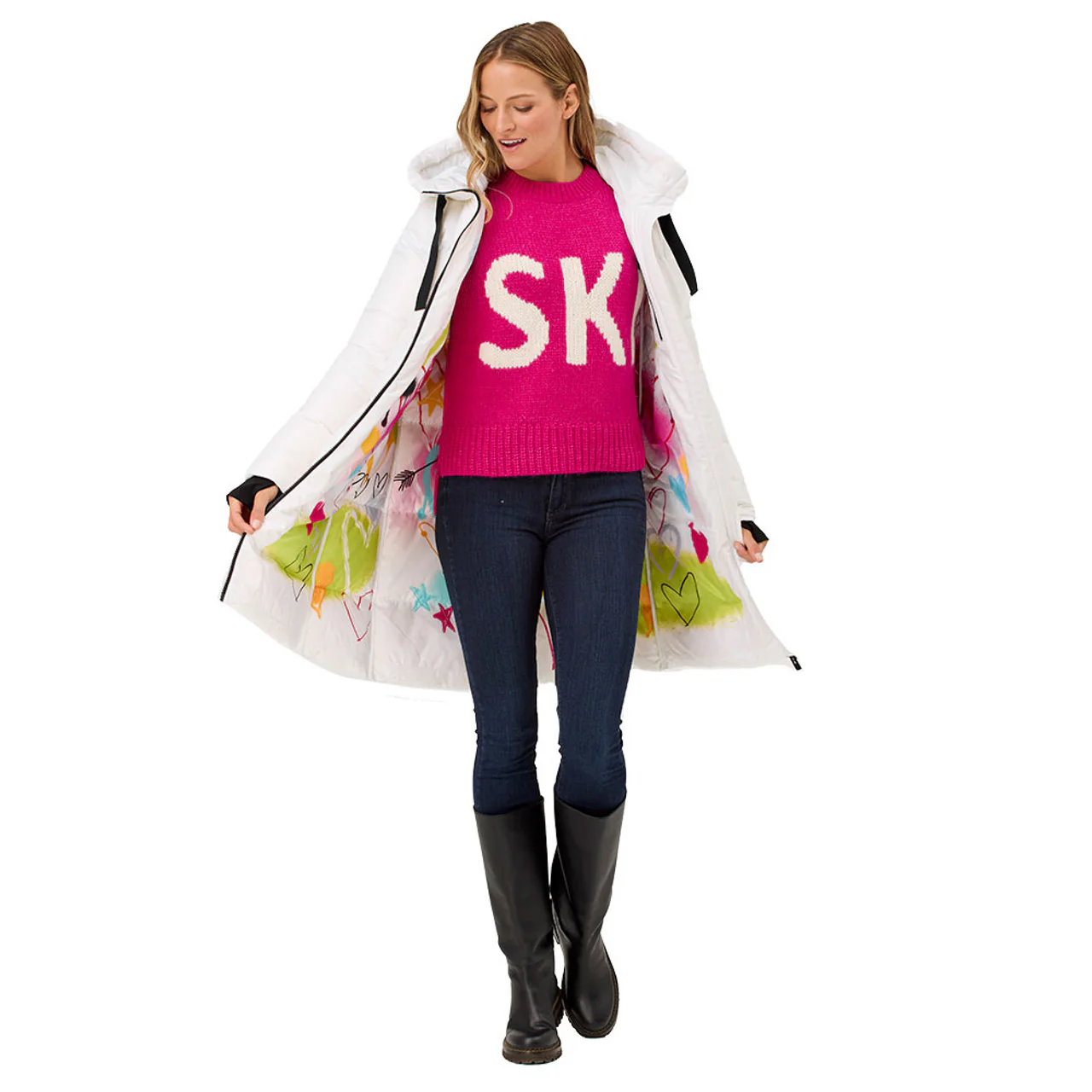 Women's Compass Long Jacket | Snow - Image 4