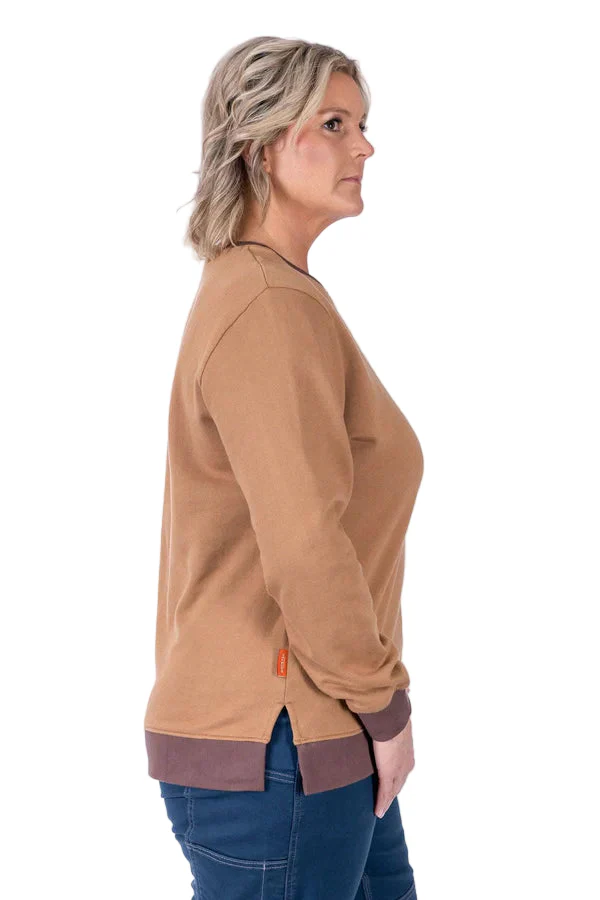 Women's GO TO™ Crew Sweatshirt | Saddle Brown/Kodiak Brown - Image 2