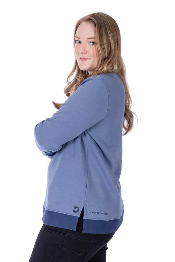 Women's GO TO™ Crew Sweatshirt | Slate Blue/Atlantic Blue - Image 4
