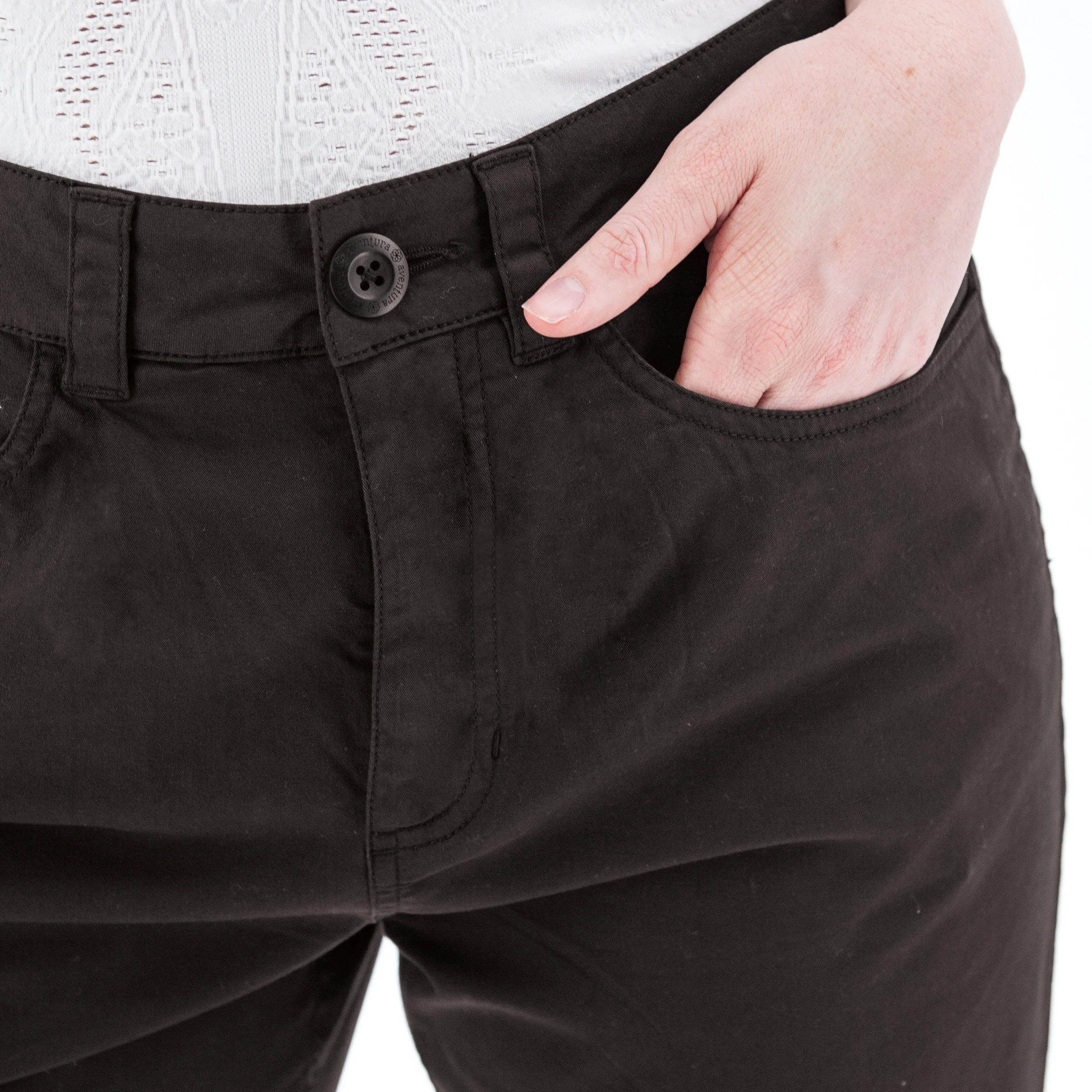 Women's Halifax Stretch Chino Crop Pant | Black Bean - Image 3