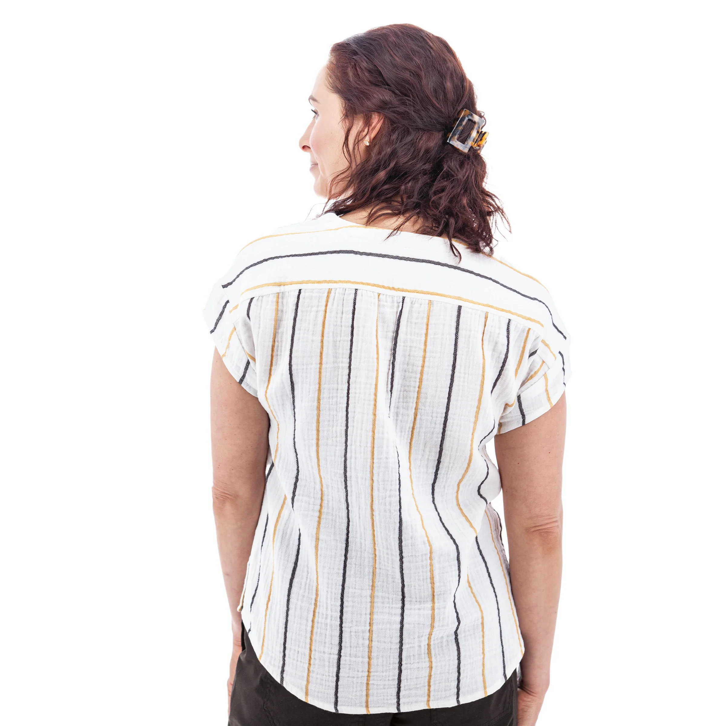Women's Short Sleeve Kelford Top | Gold - Image 2