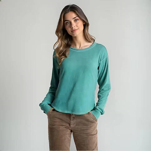 Women's Linville Waffle Crew Tee | Arctic - Image 2