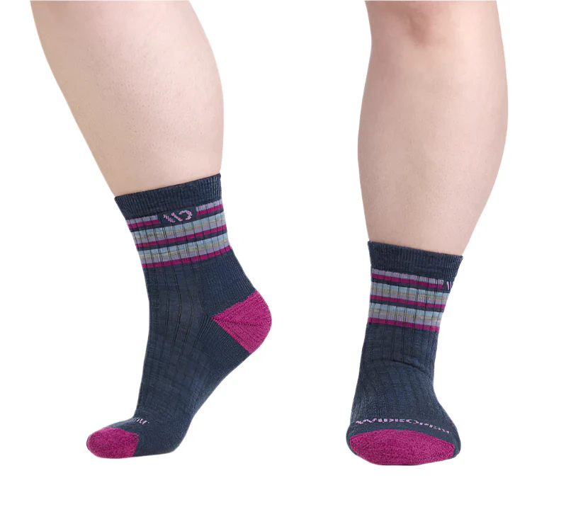 Women's Multi Stripe Cushioned Micro Crew Socks - Image 4
