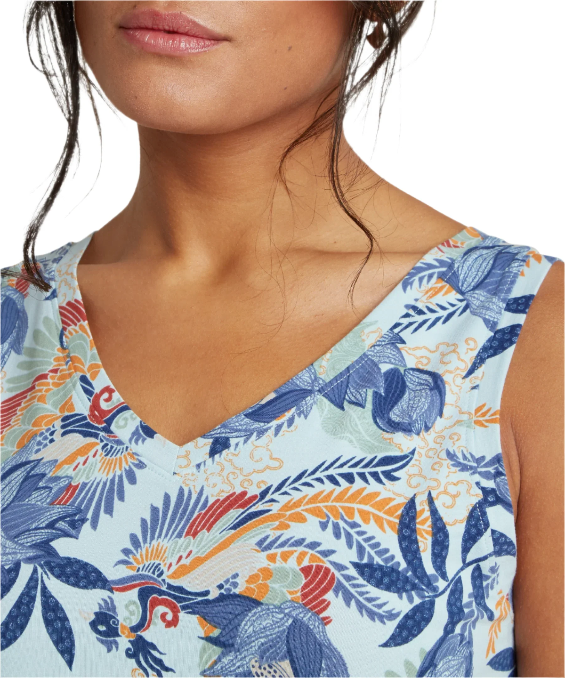 Neha V-Neck Tank Top | Seaport Blue - Image 5
