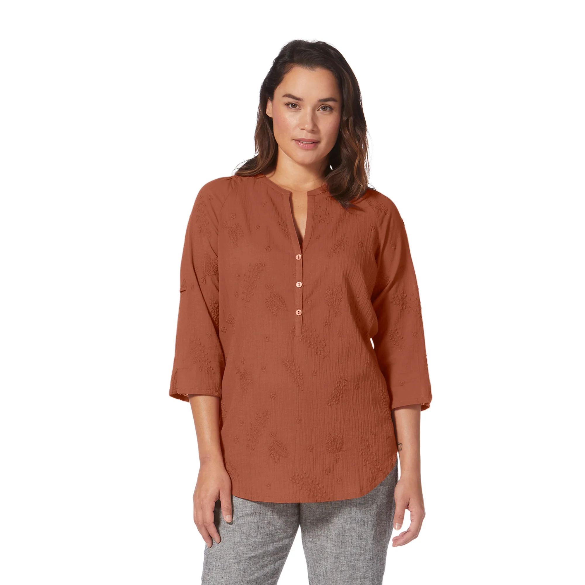 Women's Oasis Tunic II 3/4 Sleeve | Baked Clay - Image 2