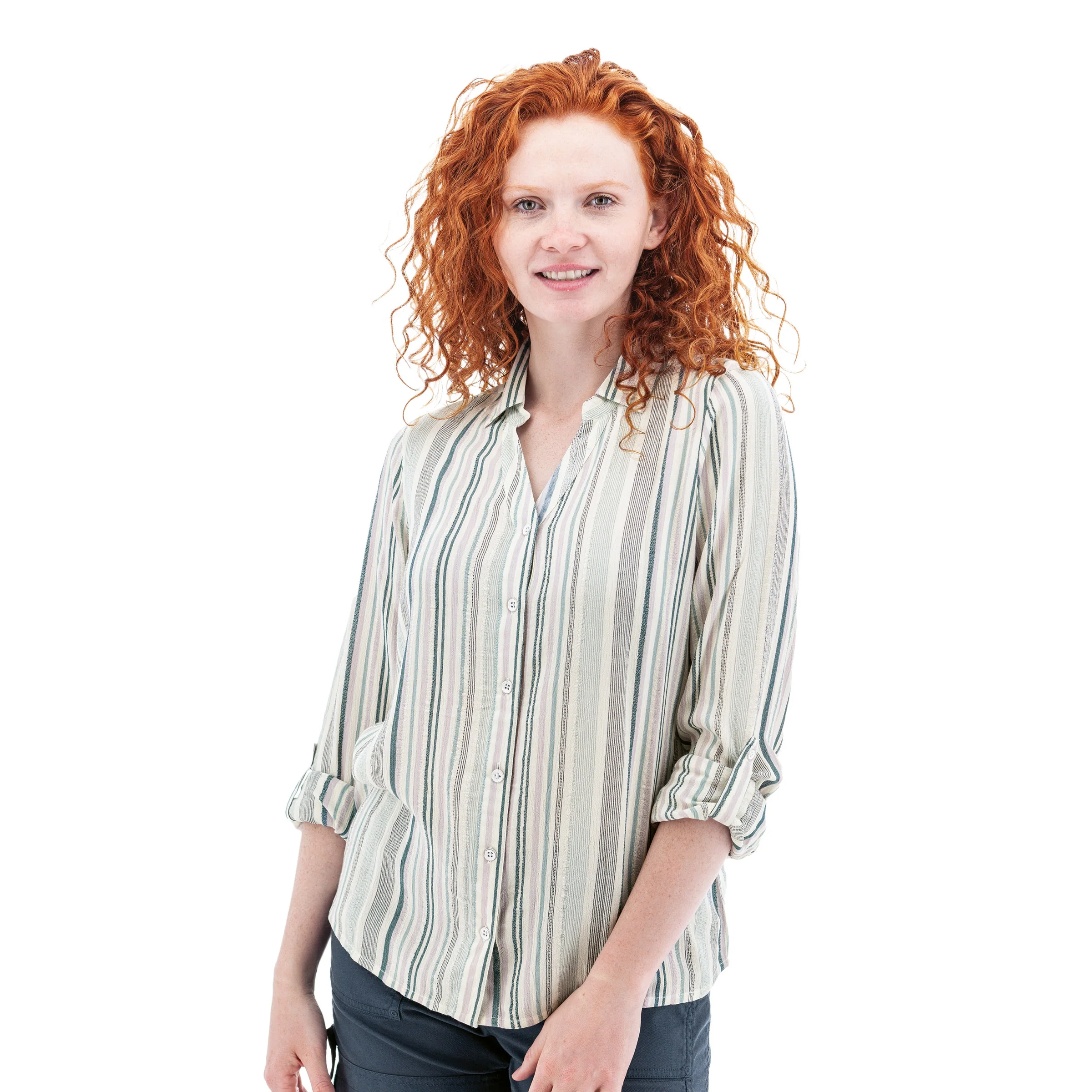 Women's Long Sleeve Plumas Shirt | Blue