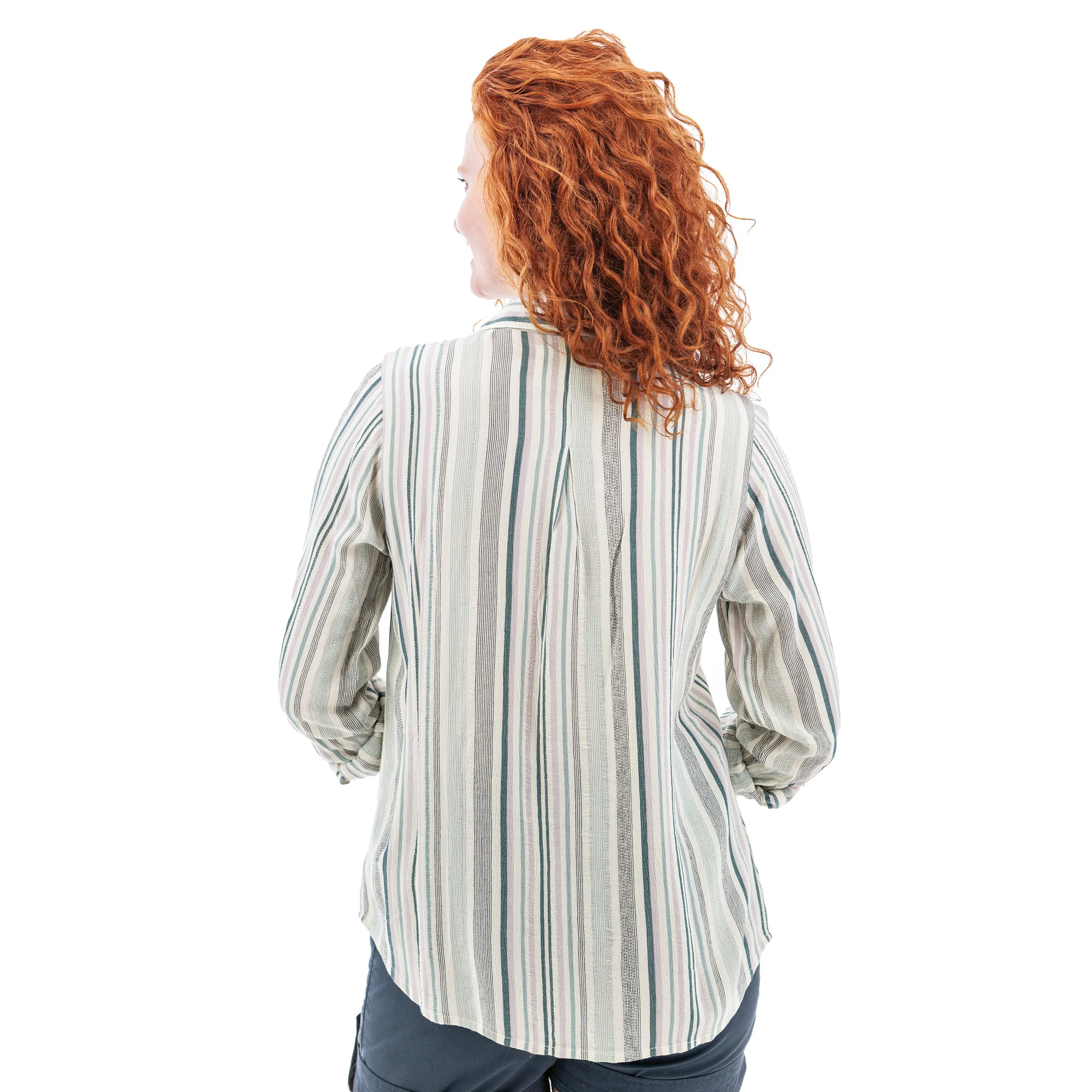 Women's Long Sleeve Plumas Shirt | Blue - Image 2