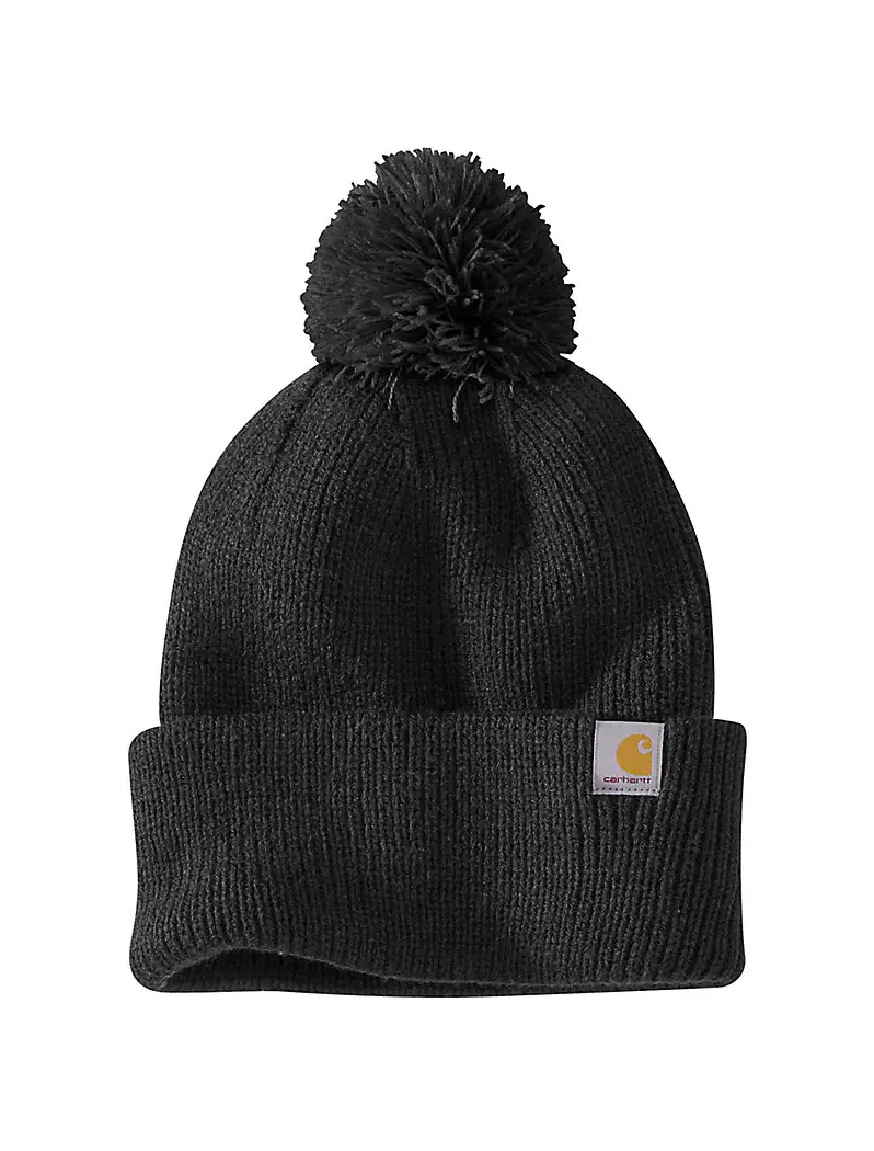 Women's Pom Pom Beanie | Black