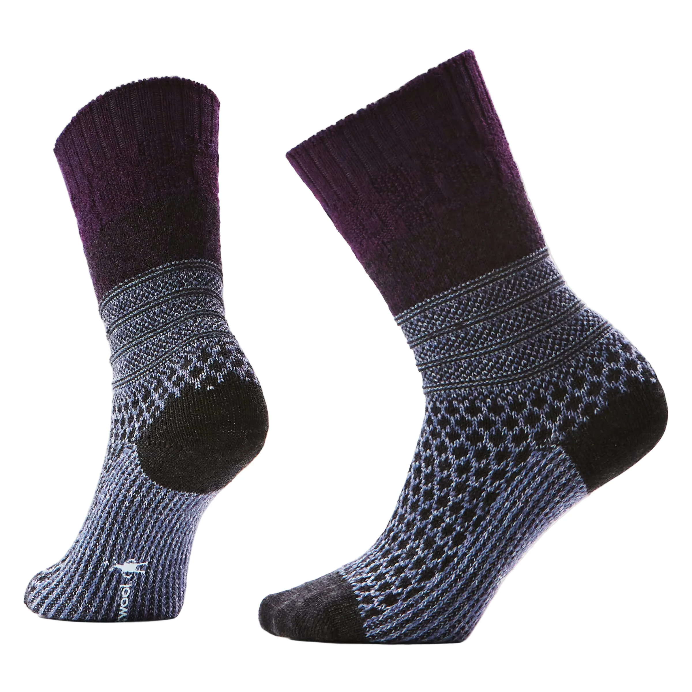 Everyday Cozy Popcorn Cable Crew Socks | Chalk Violet