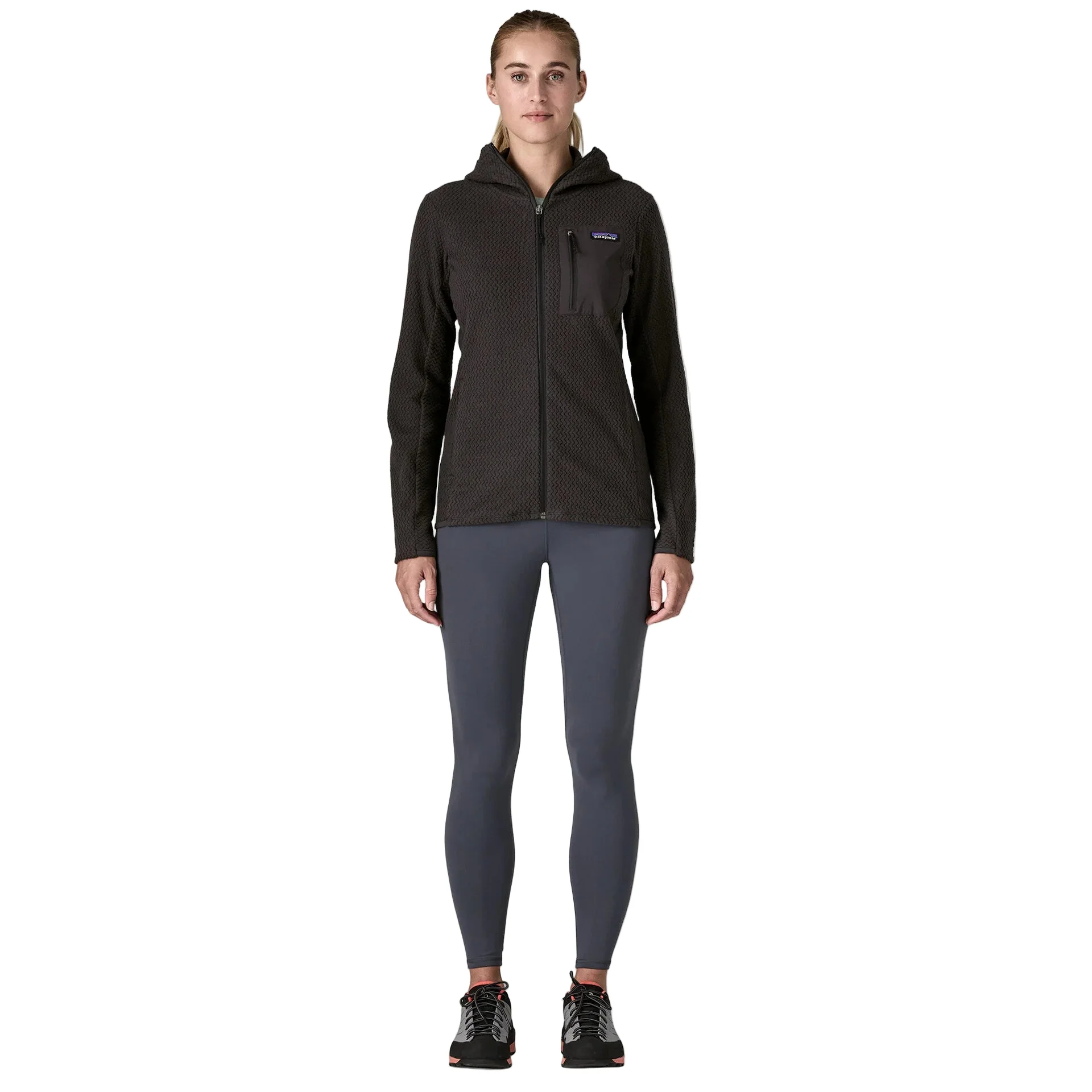 Women's R1® Air Fleece Full-Zip Hoody | Black - Image 4