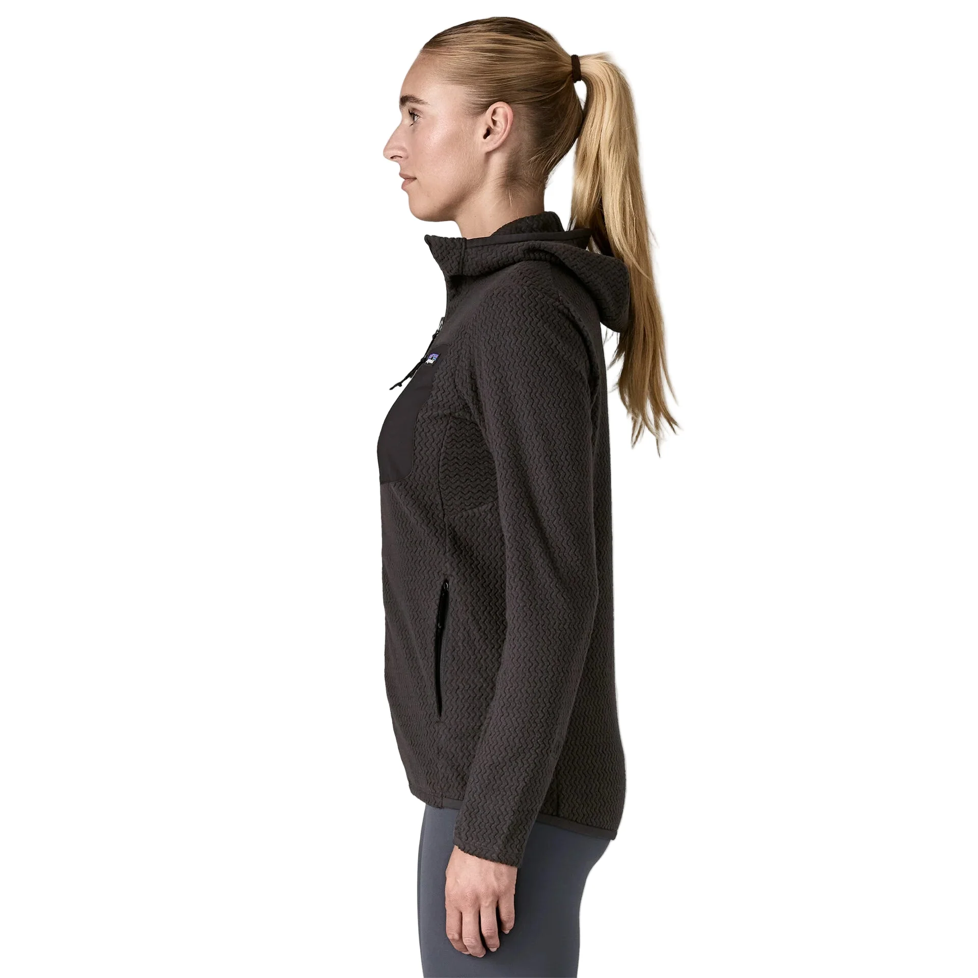 Women's R1® Air Fleece Full-Zip Hoody | Black - Image 5