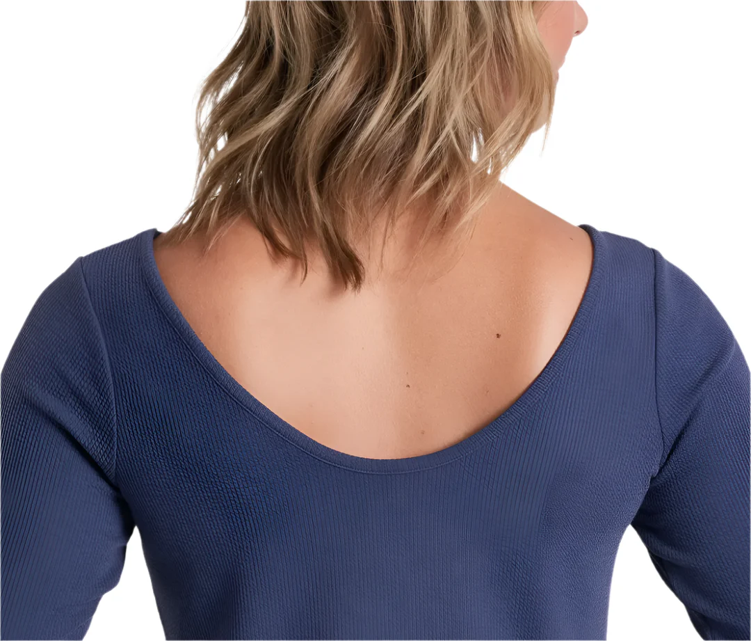 Women's Remi Long Sleeve Scoop Back Top | Nocturne Blue - Image 5