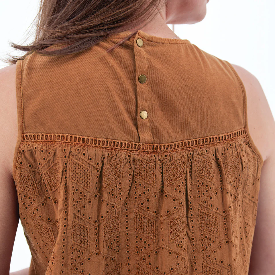 Women's Shelle Eyelet Tank Top | Tortoise Shell - Image 5