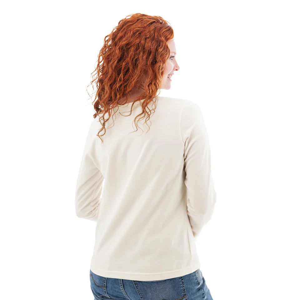 Women's Tatum Organic Long Sleeve Top | Whisper White - Image 2