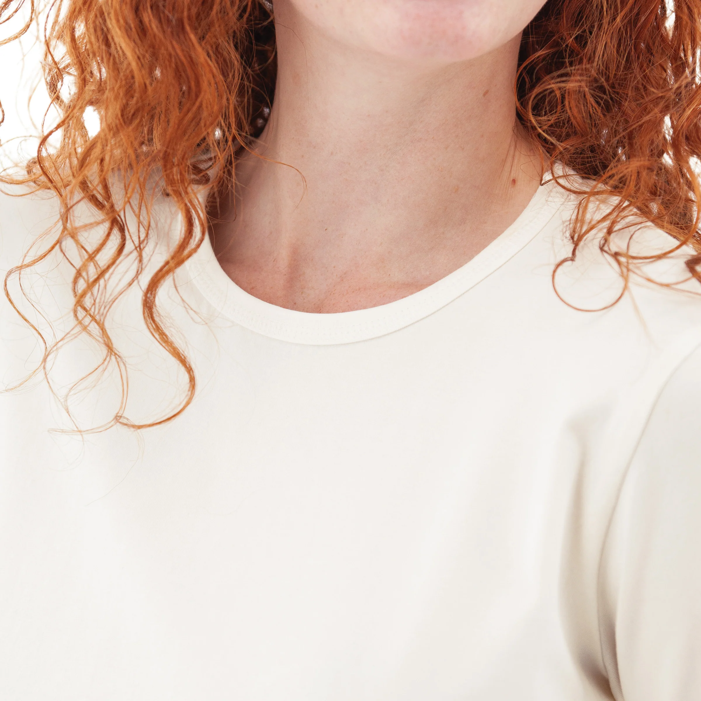 Women's Tatum Organic Long Sleeve Top | Whisper White - Image 4