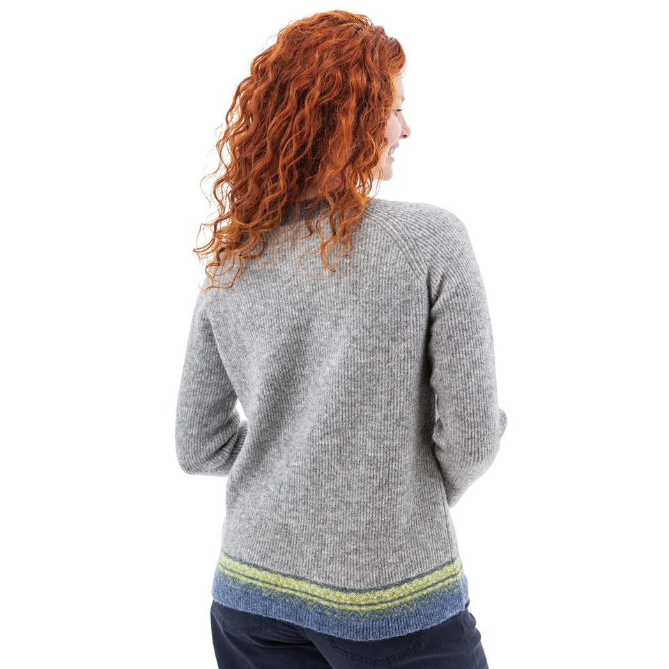 Women's Teigen Contrast Fair Isle Sweater | Heather Grey - Image 2