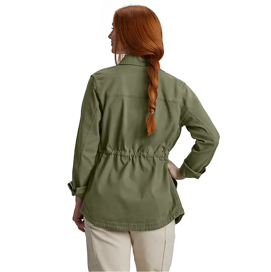 Women's TENCEL™ Fiber Series Relaxed Fit Canvas Coat - 1 Warm Rating | Dusty Olive - Image 3