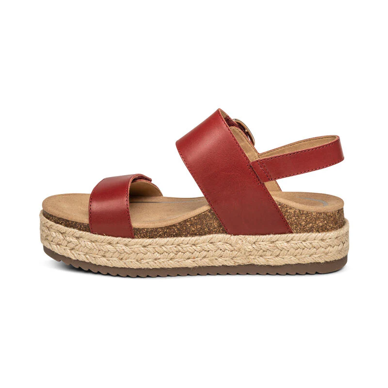 Women's Vania Arch Support Platform Sandal Red - Image 2