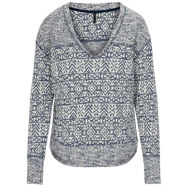Women's Weston V Neck Long Sleeve Tee | Indigo